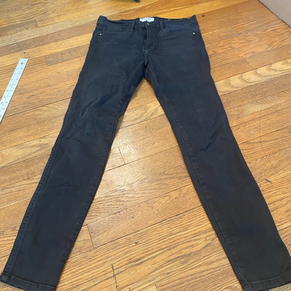 FRAME Le High Skinny Jeans Black Size 29 - Picture 2 of 10